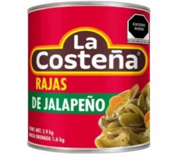 Chile jalapeño La Costeña rajas en escabeche 2.9 kg